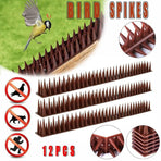 12Pcs Bird Spikes Cat Possum Mouse Pest Control Spiked Fence Wall Deterrent Long