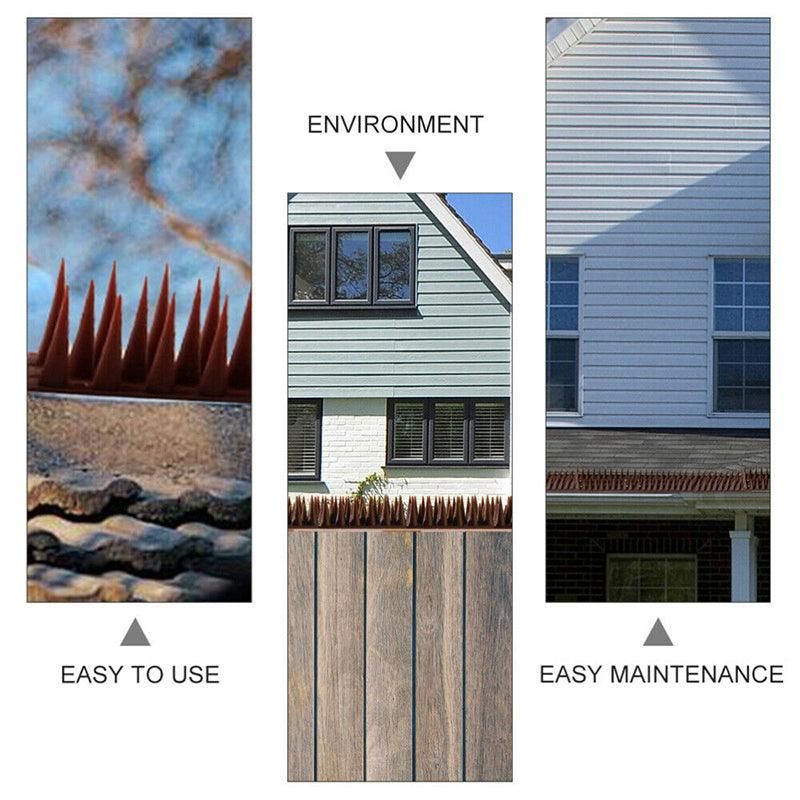 12Pcs Bird Spikes Cat Possum Mouse Pest Control Spiked Fence Wall Deterrent Long