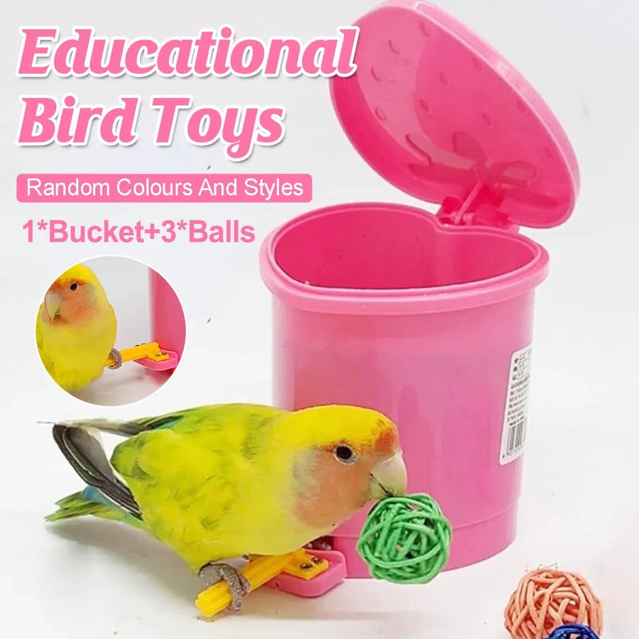 Parrot Educational Toys Bird Chew Toys Training Toy Colorful Interactive Playset