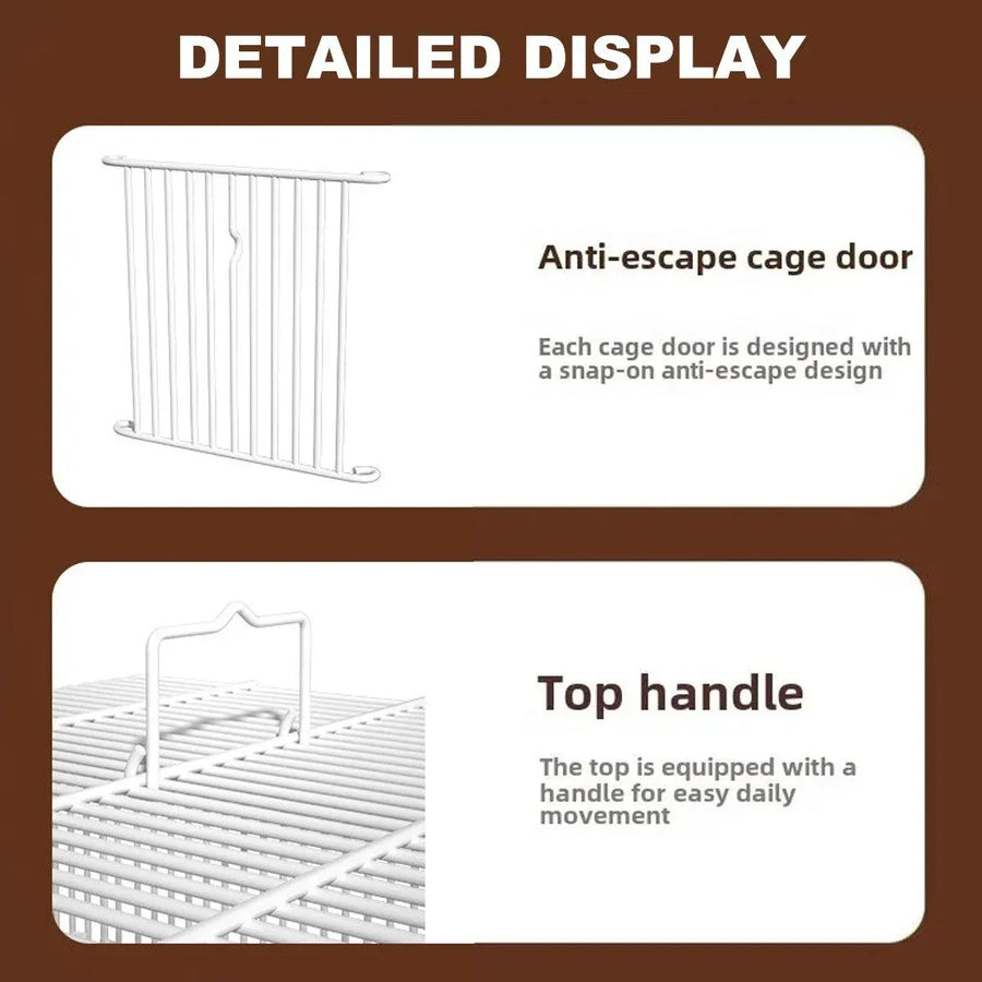 Large Parrot Birdcage with Stand for Birds Play Area Pet Habitat Flight Cage