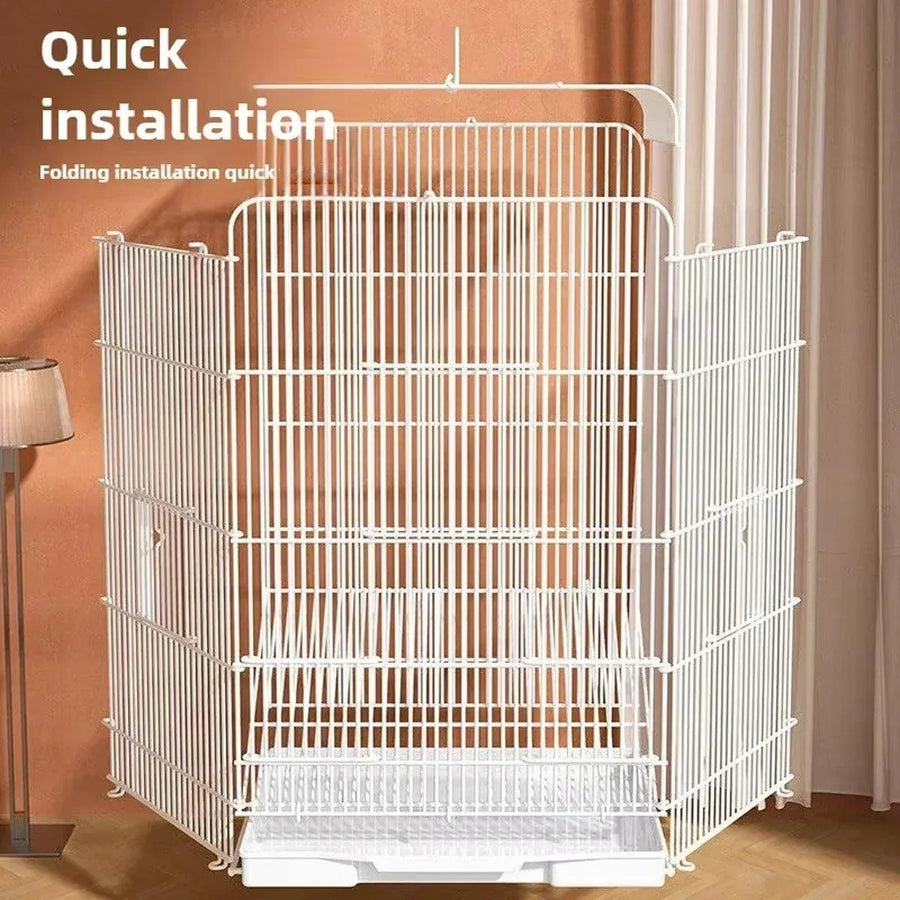Large Parrot Birdcage with Stand for Birds Play Area Pet Habitat Flight Cage