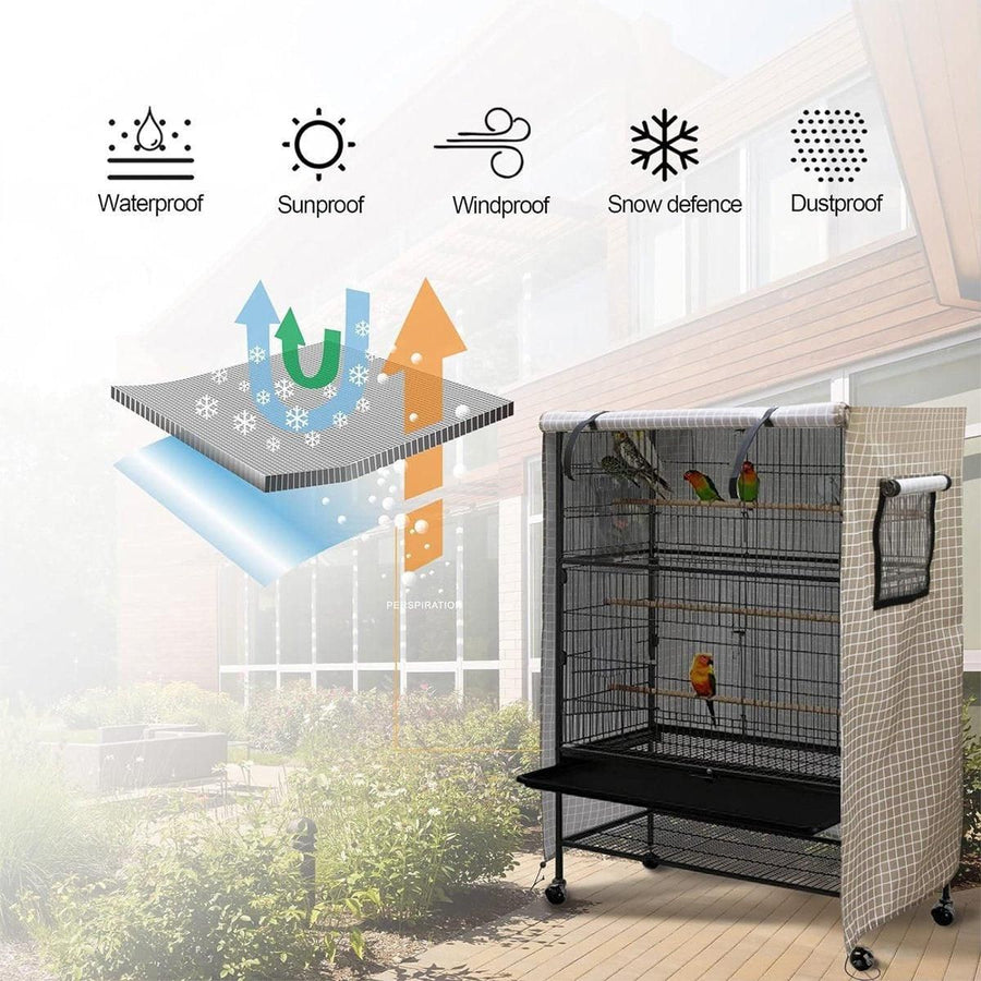 Waterproof Bird Cage Cover Outdoor Sun Rain Protection Pet Accessory