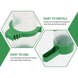 4Pcs/Set Drinker Food Feeder Water Clip For Cage Bird Parrot Cockatiel Budgie Au - Top-Down View
