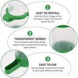 4Pcs/Set Drinker Food Feeder Water Clip For Cage Bird Parrot Cockatiel Budgie Au - 45-Degree Angle