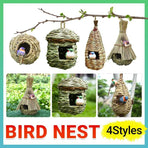 Qttie Bird Nest Breeding Box House Bed Cage Hut Cave Canary Finch Budgie Parrot - Treehouse