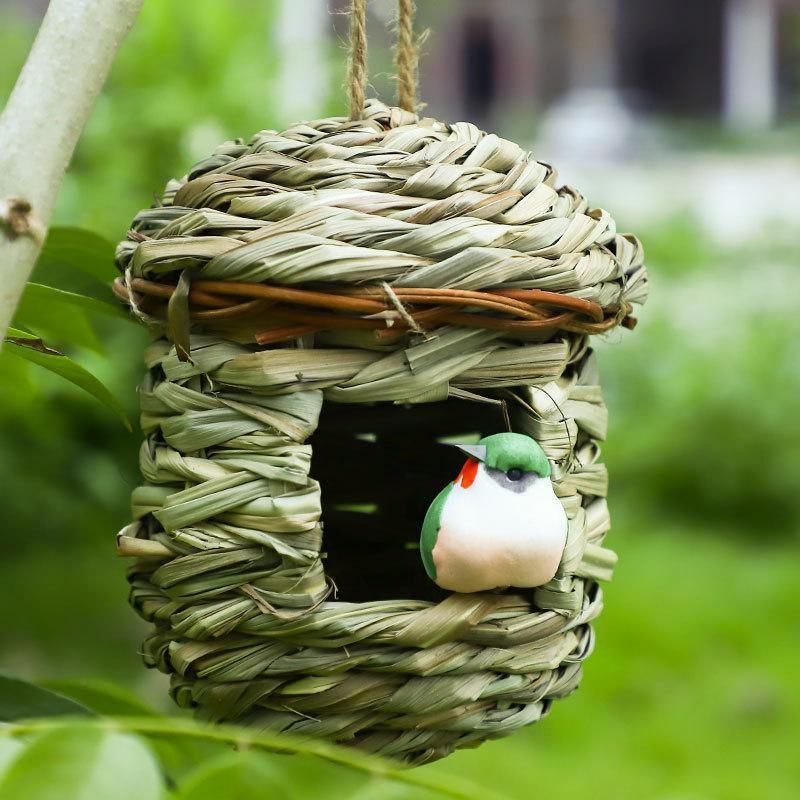 Qttie Bird Nest Breeding Box House Bed Cage Hut Cave Canary Finch Budgie Parrot - Treehouse