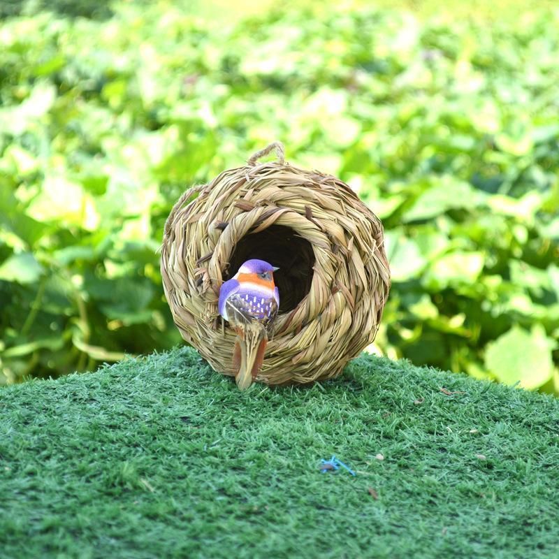 Qttie Bird Nest Breeding Box House Bed Cage Hut Cave Canary Finch Budgie Parrot - Treehouse