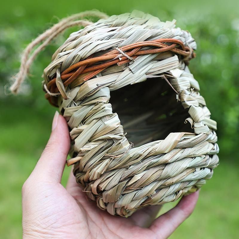 Qttie Bird Nest Breeding Box House Bed Cage Hut Cave Canary Finch Budgie Parrot - Treehouse
