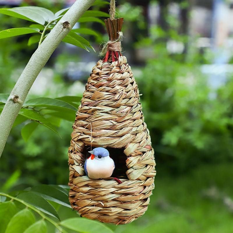 Qttie Bird Nest Breeding Box House Bed Cage Hut Cave Canary Finch Budgie Parrot - Treehouse