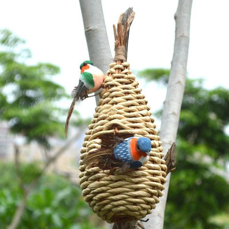 Qttie Bird Nest Breeding Box House Bed Cage Hut Cave Canary Finch Budgie Parrot - Treehouse