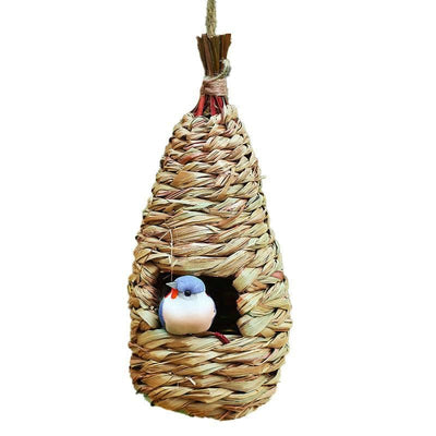Qttie Bird Nest Breeding Box House Bed Cage Hut Cave Canary Finch Budgie Parrot - Water drop