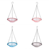 Balcony Bird Feeder Hanging Rail Mount Outdoor Suspended Feeding Station Garden - Grey