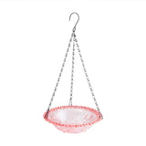 Balcony Bird Feeder Hanging Rail Mount Outdoor Suspended Feeding Station Garden - Grey