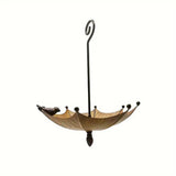 Metal Home Decoration Garden Umbrella Bird Bath Feeder Bird Trough Bird Feeders - Front View