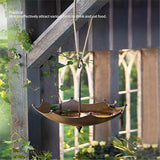 Metal Home Decoration Garden Umbrella Bird Bath Feeder Bird Trough Bird Feeders - 45-Degree Angle