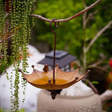 Metal Home Decoration Garden Umbrella Bird Bath Feeder Bird Trough Bird Feeders - Low Angle