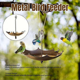 Metal Home Decoration Garden Umbrella Bird Bath Feeder Bird Trough Bird Feeders - Extra Image