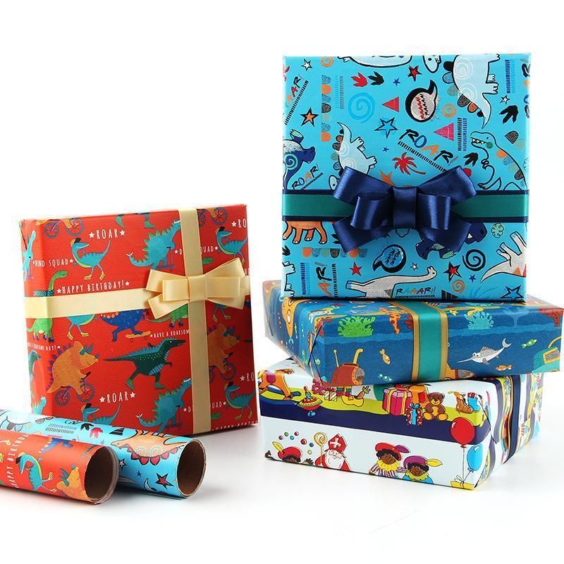 20pcs Cute Animal Cartoon Gift Wrapping Paper for Toys Bookskin and Crafts - Rainbow Sunflower-20PCS