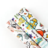 20pcs Cute Animal Cartoon Gift Wrapping Paper for Toys Bookskin and Crafts - Blue Car-20PCS - 45-Degree Angle