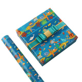 20pcs Cute Animal Cartoon Gift Wrapping Paper for Toys Bookskin and Crafts - Blue Dinosaurs-20PCS - Extra Image
