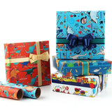 20pcs Cute Animal Cartoon Gift Wrapping Paper for Toys Bookskin and Crafts - Striped Birthday-20PCS