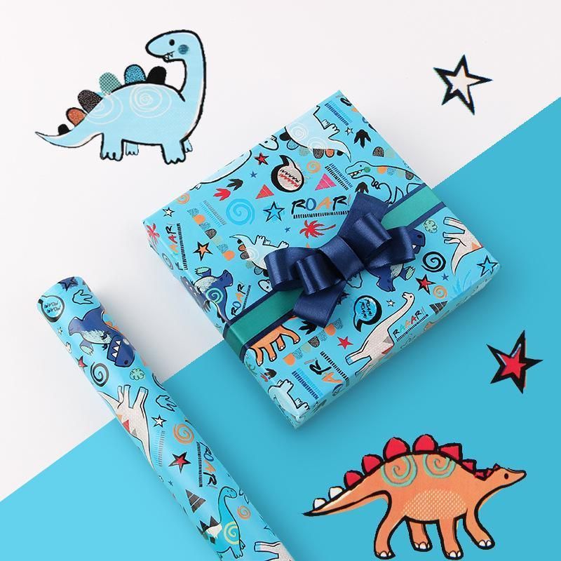 20pcs Cute Animal Cartoon Gift Wrapping Paper for Toys Bookskin and Crafts - Purple Car-20PCS