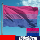 Bisexual Large Flag 150X90Cm Bi Sexual Pride Lgbt Lesbian Gay Rainbow Mardi Gras - Extra Image