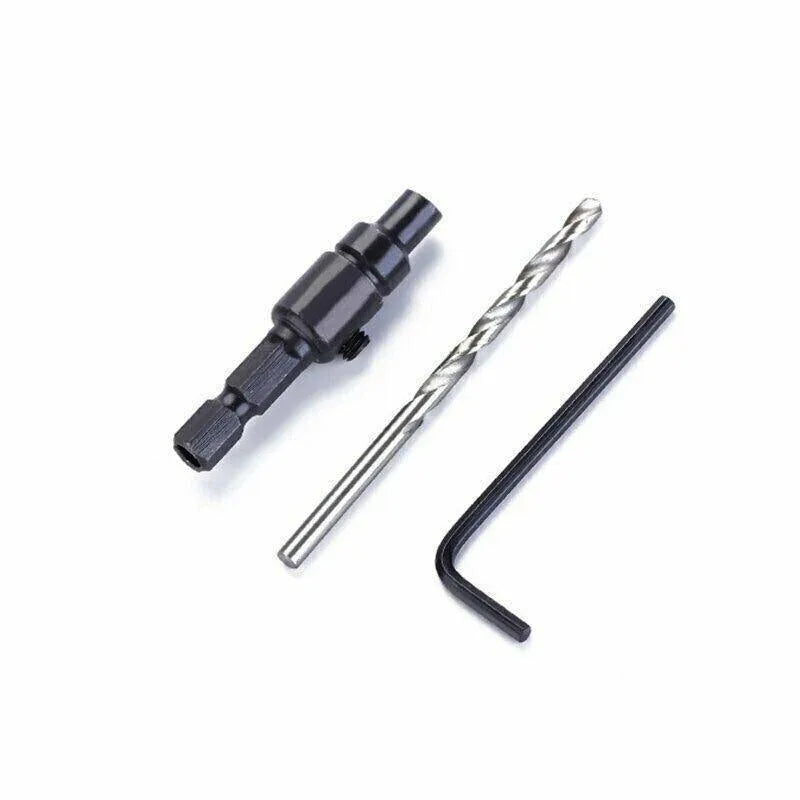 4PCS Screw Countersink Bit Set Pilot Holre Drill Metal Plastic Wood Hex Shank - Silver