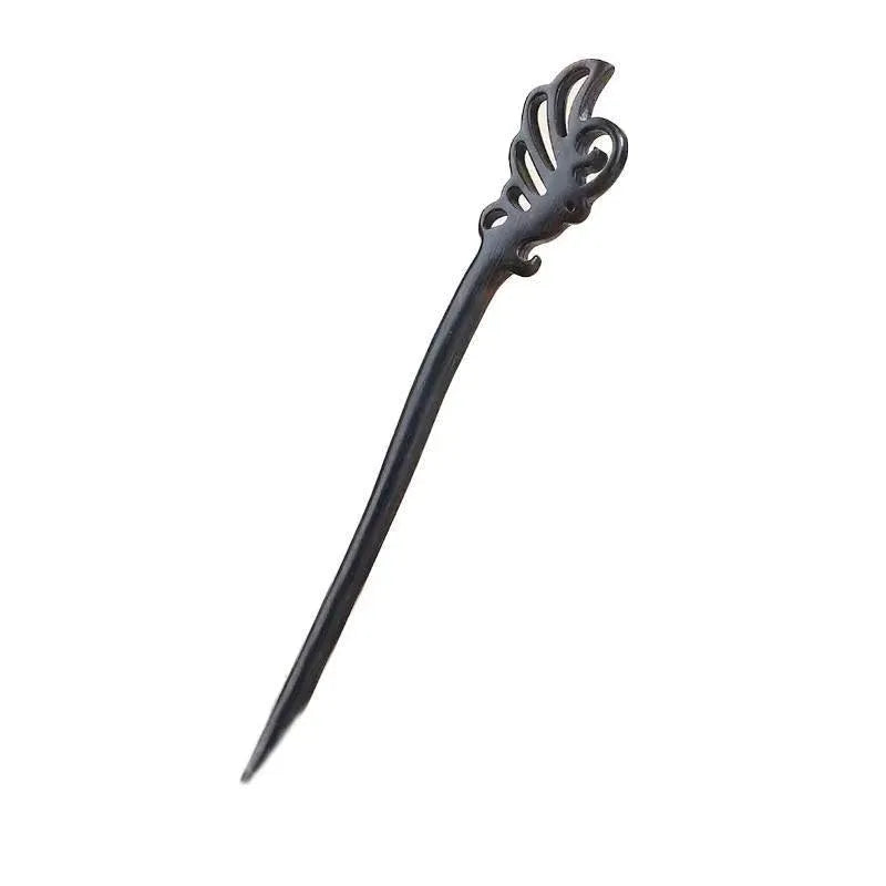 Retro Wooden Carved Hair Sticks Women Hairpin Barrette Chopsticks Accessories - A