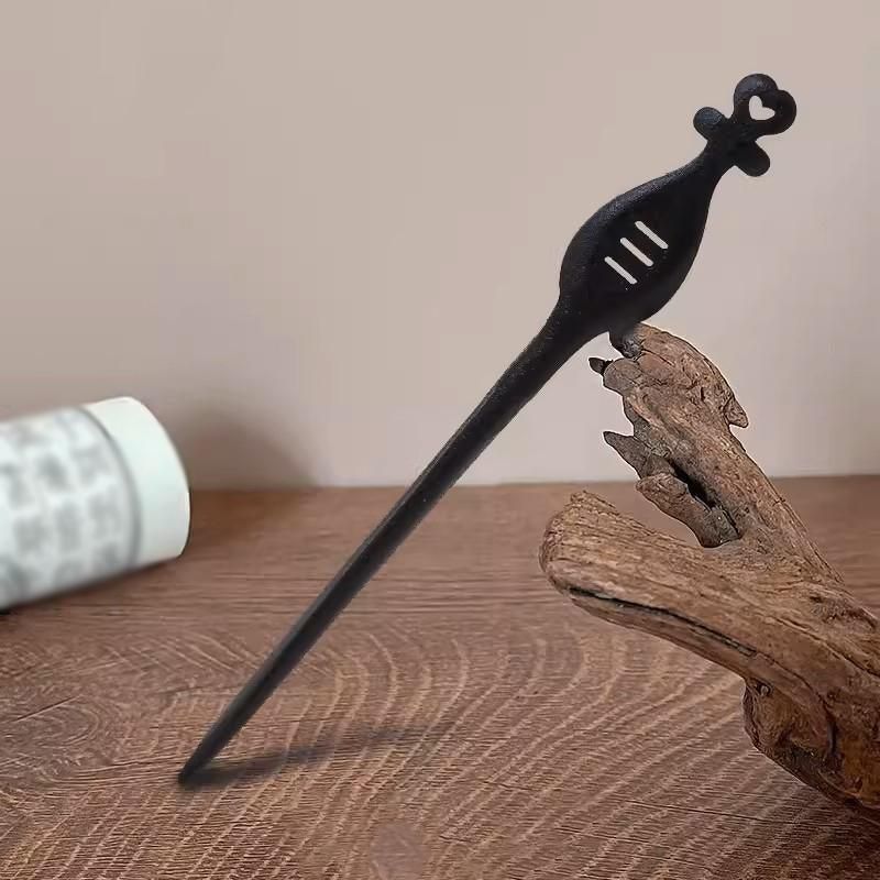 Retro Wooden Carved Hair Sticks Women Hairpin Barrette Chopsticks Accessories - A
