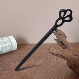 Retro Wooden Carved Hair Sticks Women Hairpin Barrette Chopsticks Accessories - A - Extra Image