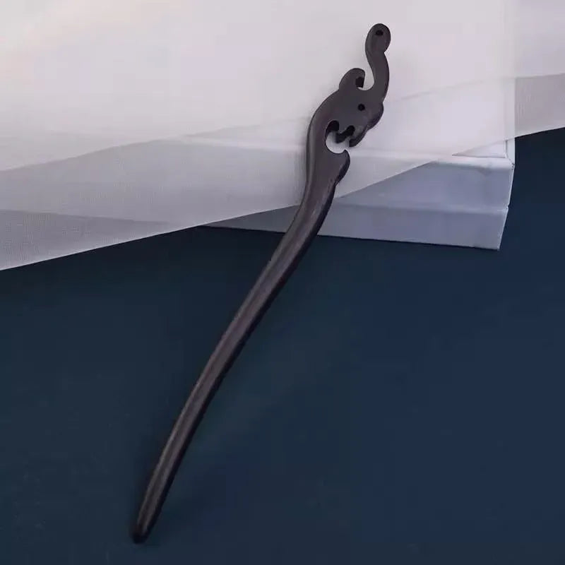 Retro Wooden Carved Hair Sticks Women Hairpin Barrette Chopsticks Accessories - B