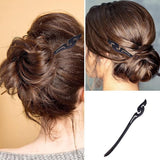 Retro Wooden Carved Hair Sticks Women Hairpin Barrette Chopsticks Accessories - D - 45-Degree Angle