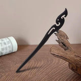 Retro Wooden Carved Hair Sticks Women Hairpin Barrette Chopsticks Accessories - D