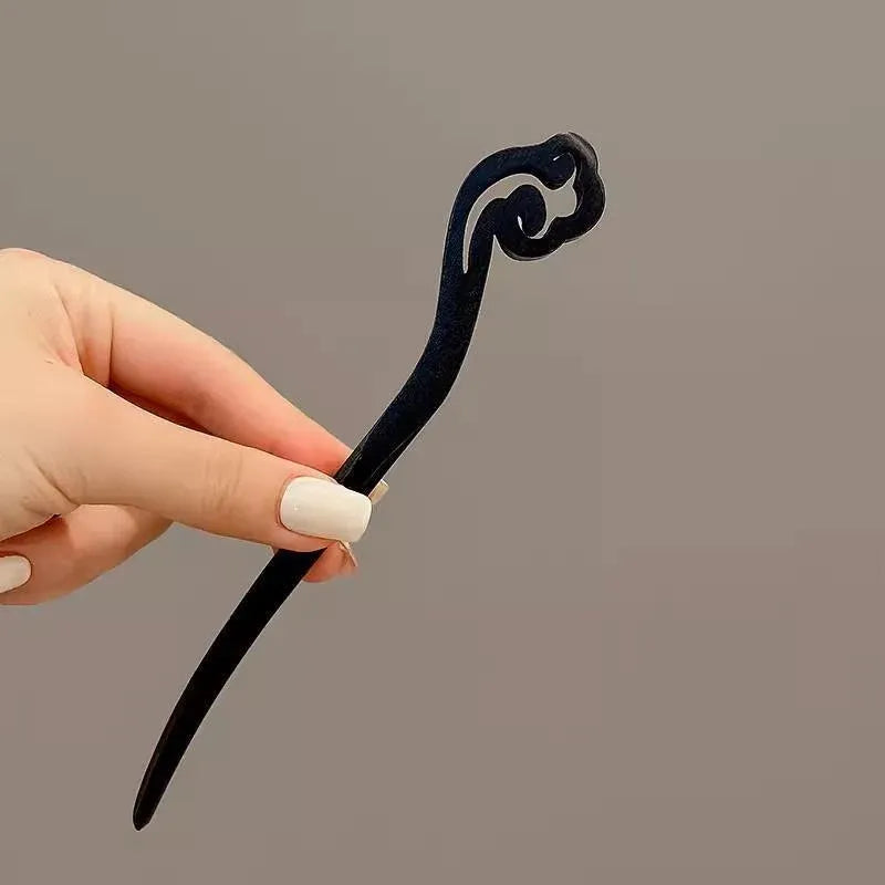 Retro Wooden Carved Hair Sticks Women Hairpin Barrette Chopsticks Accessories - I
