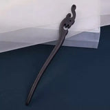 Retro Wooden Carved Hair Sticks Women Hairpin Barrette Chopsticks Accessories - I - Extra Image