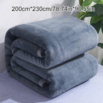 Soft Winter Flannel Blanket for Office Home Lunch Break Warm Cozy Throw Blanket - Wine Red