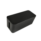 Large Cable Wire Storage Box Case Cord Management Socket Tidy Organizer with Lid - Black M