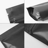 100PCS Black Aluminum Bag Mylar Foil Pouch Heat Sealer Food Storage Package Bags - 10x15cm - Side View