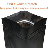 100PCS Black Aluminum Bag Mylar Foil Pouch Heat Sealer Food Storage Package Bags - 10x15cm - 45-Degree Angle