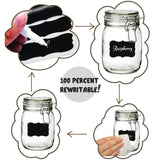 40 Jar Labels Stickers Black Labels Chalk Pen Kitchen Pantry Spice Herb AU Stock