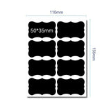 40 Jar Labels Stickers Black Labels Chalk Pen Kitchen Pantry Spice Herb AU Stock - Low Angle