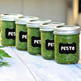 40 Jar Labels Stickers Black Labels Chalk Pen Kitchen Pantry Spice Herb AU Stock - Extra Image