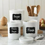 40 Jar Labels Stickers Black Labels Chalk Pen Kitchen Pantry Spice Herb AU Stock - Extra Image