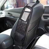 Black Vehicle Backrest Side Pocket Mesh Hanging Bag Organizer with Phone Holder