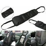 Black Vehicle Backrest Side Pocket Mesh Hanging Bag Organizer with Phone Holder