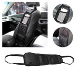 Black Vehicle Backrest Side Pocket Mesh Hanging Bag Organizer with Phone Holder - Extra Image