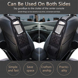 Black Vehicle Backrest Side Pocket Mesh Hanging Bag Organizer with Phone Holder - Extra Image