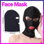 Black Face Mask Blindfold Head Mask Open Eye Mouth Adult Cosplay Gimp Mask