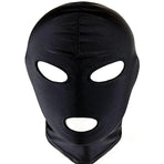 Black Face Mask Blindfold Head Mask Open Eye Mouth Adult Cosplay Gimp Mask